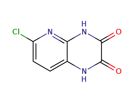 Molecular Structure of 173930-57-9 (Pyrido[2,3-b]pyrazine-2,3-dione, 6-chloro-1,4-dihydro-)