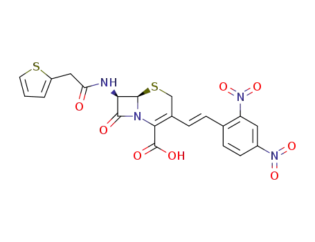 (6R,7R)-3-[(E)-2-(2,4-dinitrophenyl)ethenyl]-8-oxo-7-[(2-thiophen-2-ylacetyl)amino]-5-thia-1-azabicyclo[4.2.0]oct-2-ene-2-carboxylic acid
