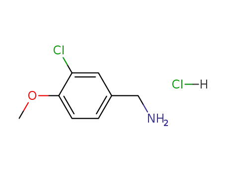 Molecular Structure of 41965-95-1 (Benzenemethanamine, 3-chloro-4-methoxy-, hydrochloride (1:1))