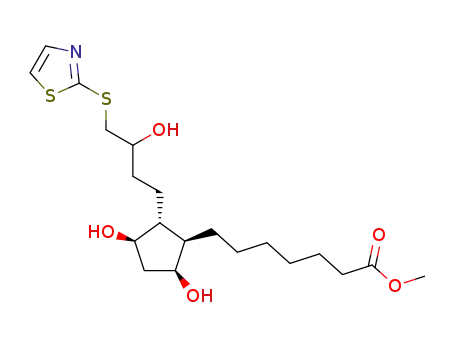 7-{(1R,2R,3R,5S)-3,5-Dihydroxy-2-[3-hydroxy-4-(thiazol-2-ylsulfanyl)-butyl]-cyclopentyl}-heptanoic acid methyl ester
