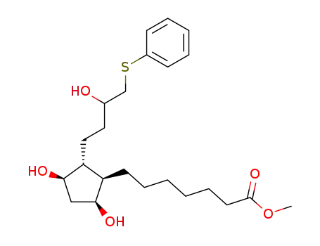 7-[(1R,2R,3R,5S)-3,5-Dihydroxy-2-(3-hydroxy-4-phenylsulfanyl-butyl)-cyclopentyl]-heptanoic acid methyl ester