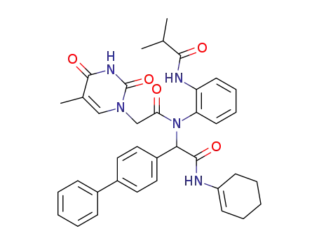 rac-2-[(2-isobutyryl-aminophenyl)-thyminacetyl-amino]-biphenyl-4-yl-acetic acid-(cyclohexen-1-yl)-amide