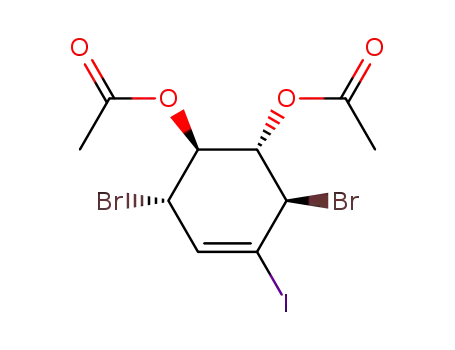 (1S,2R,5S,6S)-6-(acetyloxy)-2,5-dibromo-3-iodo-3-cyclohexenyl acetate