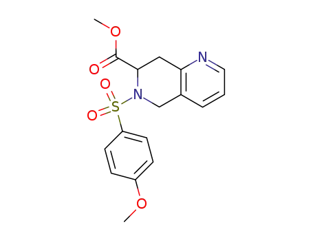methyl (+/-)-6-(4-methoxybenzenesulfonyl)-5,6,7,8-tetrahydro[1,6]naphthylidine-7-carboxylate