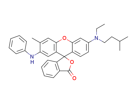 Spiro[isobenzofuran-1(3H),9'-[9H]xanthen]-3-one,6'-[ethyl(3-methylbutyl)amino]-3'-methyl-2'-(phenylamino)-