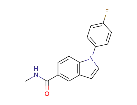 Molecular Structure of 330944-14-4 (1H-Indole-5-carboxamide, 1-(4-fluorophenyl)-N-methyl-)