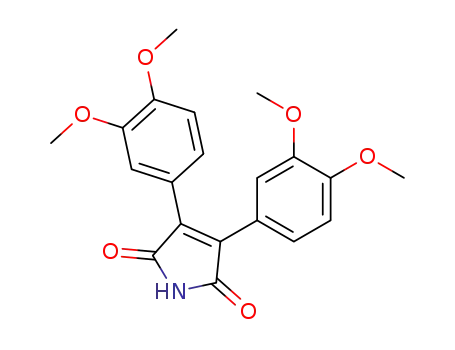 Molecular Structure of 653572-66-8 (1H-Pyrrole-2,5-dione, 3,4-bis(3,4-dimethoxyphenyl)-)