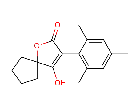 Molecular Structure of 148476-30-6 (4-Hydroxy-3-mesityl-1-oxaspiro(4.4)non-3-en-2-one)