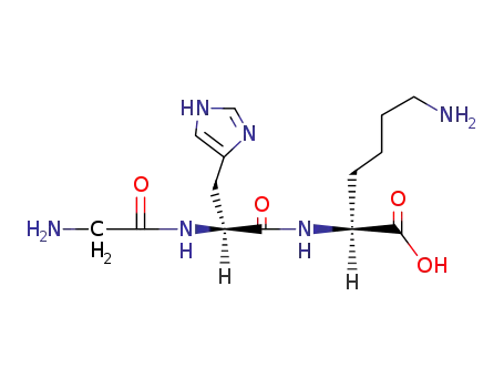 Molecular Structure of 49557-75-7 (Glycyl-L-Histidyl-L-Lysine)