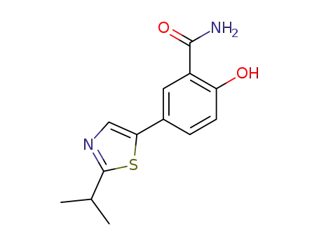 2-hydroxy-5-(2-isopropyl-1,3-thiazol-5-yl)-benzamide