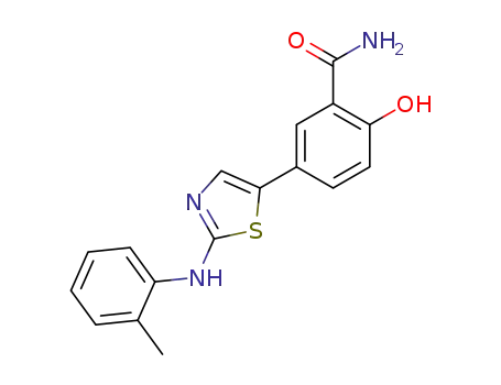 2-hydroxy-5-(2-o-tolylamino-thiazol-5-yl)-benzamide