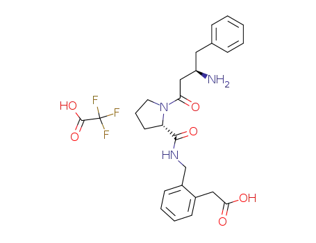 [2-({[(S)-1-((R)-3-Amino-4-phenyl-butyryl)-pyrrolidine-2-carbonyl]-amino}-methyl)-phenyl]-acetic acid; compound with trifluoro-acetic acid
