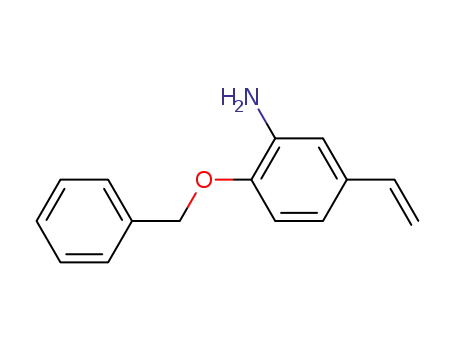 Molecular Structure of 876753-52-5 (Benzenamine, 5-ethenyl-2-(phenylmethoxy)-)