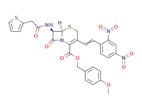 p-methoxybenzyl (6R,7R)-3-(2,4-dinitrostyryl)-7-(2-thienylacetamido)-3-cephem-4-carboxylate