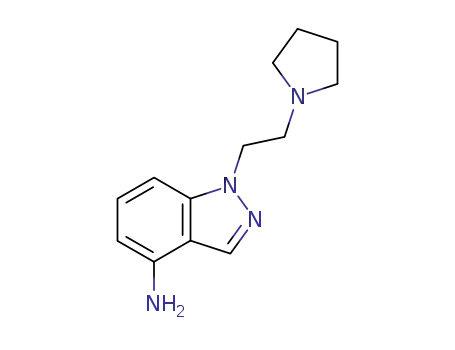 Molecular Structure of 848779-68-0 (1H-Indazol-4-amine, 1-[2-(1-pyrrolidinyl)ethyl]-)
