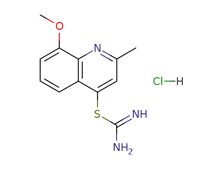 S-(2-methyl-8-methoxy-4-quinolyl)thiouronium chloride
