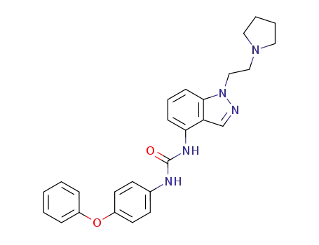 1-(4-phenoxy-phenyl)-3-[1-(2-pyrrolidin-1-yl-ethyl)-1H-indazol-4-yl]-urea