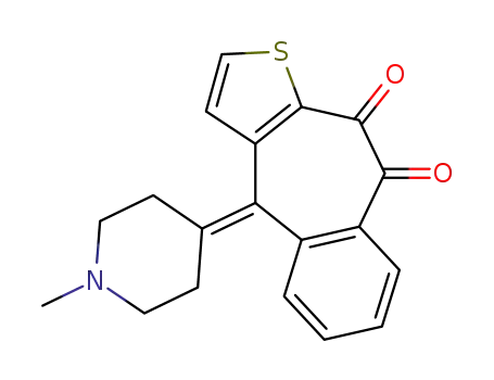 Molecular Structure of 43076-16-0 (9,10-Dioxo Ketotifen)