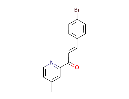 Molecular Structure of 878007-29-5 (2-Propen-1-one, 3-(4-bromophenyl)-1-(4-methyl-2-pyridinyl)-, (2E)-)