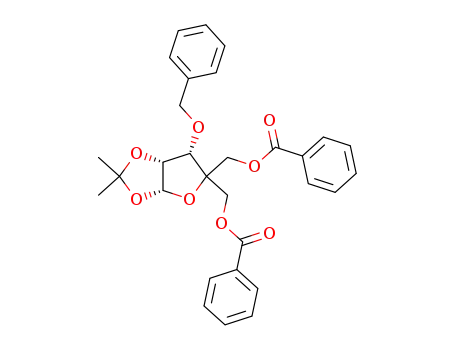 5-O-benzoyl-4-C-benzoyloxymethyl-3-O-benzyl-1,2-O-isopropylidene-α-D-erythro-pentofuranose