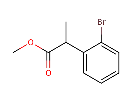 Molecular Structure of 115615-34-4 (Benzeneacetic acid, 2-bromo-a-methyl-, methyl ester)
