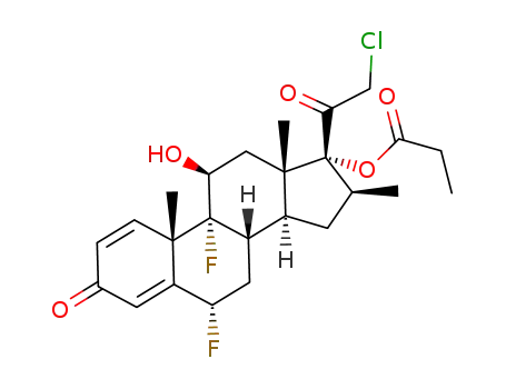 Pregna-1,4-diene-3,20-dione,21-chloro-6,9-difluoro-11-hydroxy-16-methyl-17-(1-oxopropoxy)-, (6a,11b,16b)-