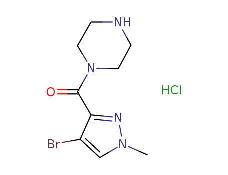 (4-bromo-1-methyl-1H-pyrazol-3-yl)piperazin-1-ylmethanone hydrochloride