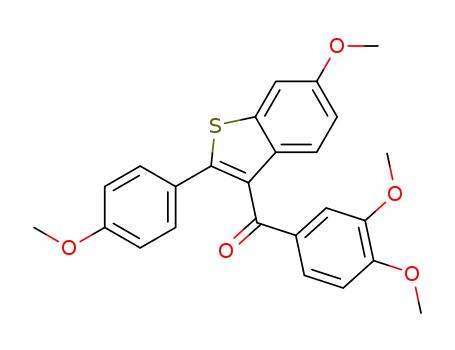 3-(3',4'-dimethoxybenzoyl)-2-(4'-methoxyphenyl)-6-methoxybenzo[b]thiophene