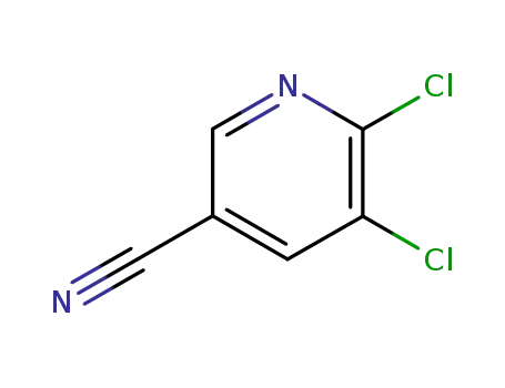 Molecular Structure of 65189-15-3 (5,6-dichloronicotinonitrile)