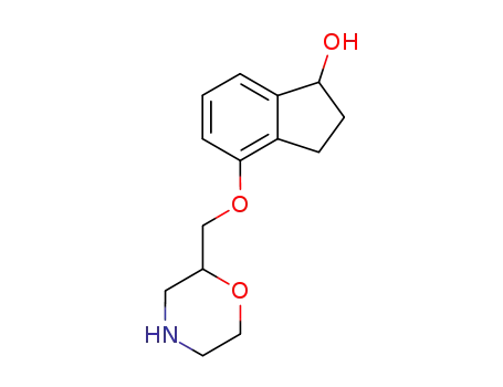Molecular Structure of 60929-60-4 (1H-Inden-1-ol,2,3-dihydro-4-(2-morpholinylmethoxy)-)