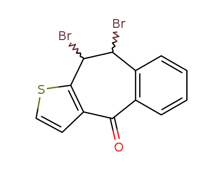 4H-Benzo[4,5]cyclohepta[1,2-b]thiophen-4-one,9,10-dibromo-9,10-dihydro-