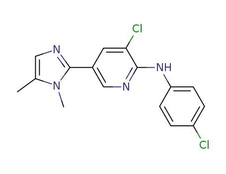 3-chloro-N-(4-chlorophenyl)-5-(1,5-dimethyl-1H-imidazol-2-yl)pyridin-2-amine