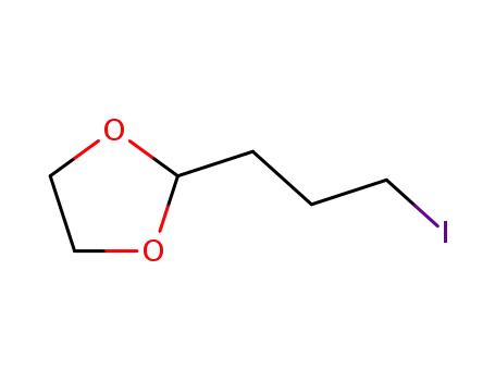 Molecular Structure of 58135-25-4 (1,3-Dioxolane, 2-(3-iodopropyl)-)
