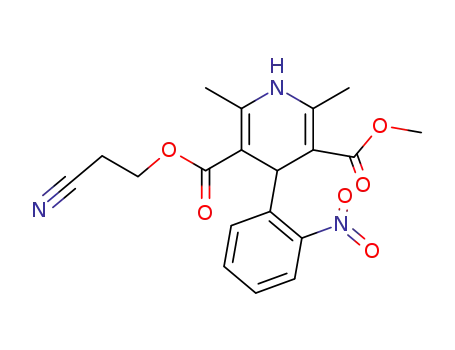 1,4-Dihydro-2,6-dimethyl-3-methoxycarbonyl-4-(2-nitrophenyl)-5-(2-cyanoethoxy)-carbonyl-pyridine
