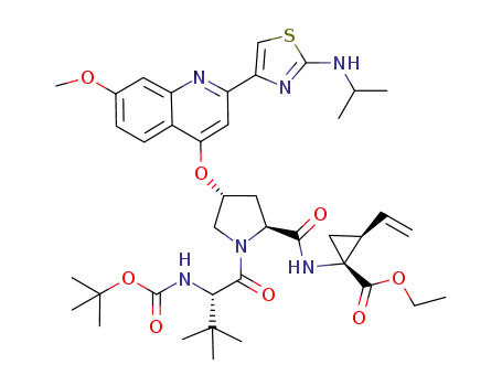 BocNH-(L-t-BuGly)-[(4R)-[2-(2-isopropylaminothiazol-4-yl)-7-methoxyquinoline-4-oxo]-S-proline]-(1R,2S-vinyl acca)-COOEt