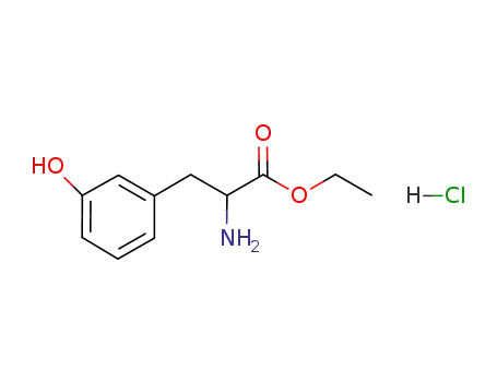 Molecular Structure of 35532-01-5 (Phenylalanine, 3-hydroxy-, ethyl ester, hydrochloride)