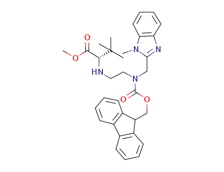 Methyl (2S)-2-[(2-{[(9H-fluoren-9-ylmethoxy)carbonyl][(1-methyl-1H-benzimidazol-2-yl)methyl]amino}ethyl)amino]-3,3-dimethylbutanoate