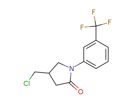 Molecular Structure of 61213-51-2 (2-Pyrrolidinone, 4-(chloromethyl)-1-[3-(trifluoromethyl)phenyl]-)