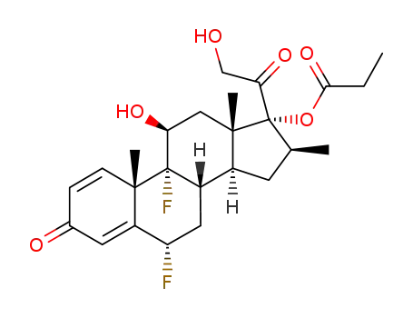 Pregna-1,4-diene-3,20-dione, 6,9-difluoro-11,21-dihydroxy-16-methyl-17-(1-oxopropoxy)-, (6a,11b,16b)-