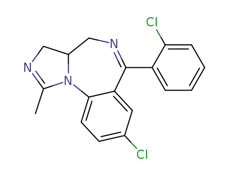 8-chloro-6-(2-chlorophenyl)-3a,4-dihydro-1-methyl-4H-imidazo[1,5-a][1,4]benzodiazepine