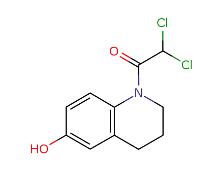 Molecular Structure of 62265-67-2 (1-(dichloroacetyl)-1,2,3,4-tetrahydroquinolin-6-ol)