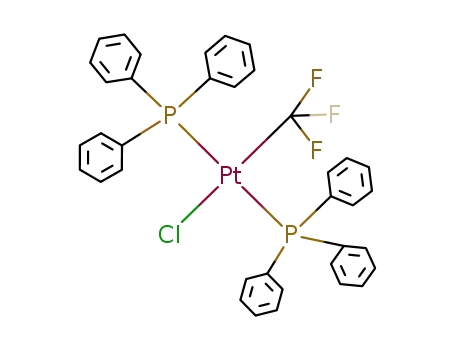 trans-bis(triphenylphosphino)Pt(CF3)Cl