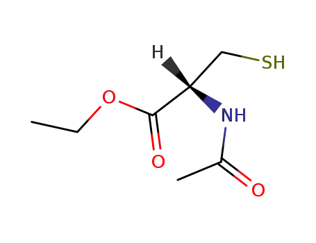 Molecular Structure of 59587-09-6 (N-Acetyl-L-cysteine ethyl ester)
