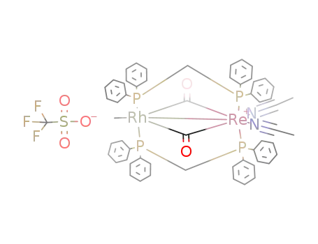{RhRe(CH3)(μ-carbonyl)2(acetonitrile)2(dppm)2}{CF3SO3}