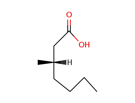 Molecular Structure of 59614-85-6 ((S)-3-METHYLHEPTANOIC ACID)