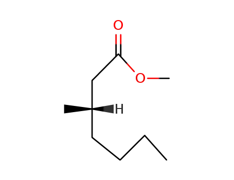 Molecular Structure of 99439-79-9 (Heptanoic acid, 3-methyl-, methyl ester, (S)-)
