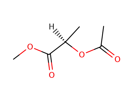 Molecular Structure of 60426-97-3 (Propanoic acid, 2-(acetyloxy)-, methyl ester, (R)-)