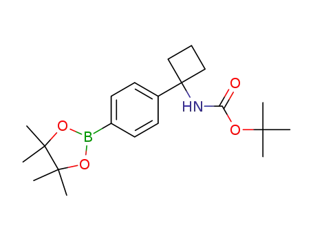 Molecular Structure of 1032528-06-5 (tert-butyl 1-(4-(4,4,5,5-tetraMethyl-1,3,2-dioxaborolan-2-yl)phenyl)cyclobutylcarbaMate)