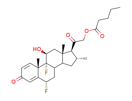 Pregna-1,4-diene-3,20-dione,6,9-difluoro-11-hydroxy-16-methyl-21-[(1-oxopentyl)oxy]-, (6a,11b,16a)-