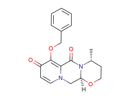 Molecular Structure of 1206102-09-1 ((4R,12aS)-7-(benzyloxy)-4-Methyl-3,4-dihydro-2H-[1,3]oxazino[3,2-d]pyrido[1,2-a]pyrazine-6,8(12H,12aH)-dione)